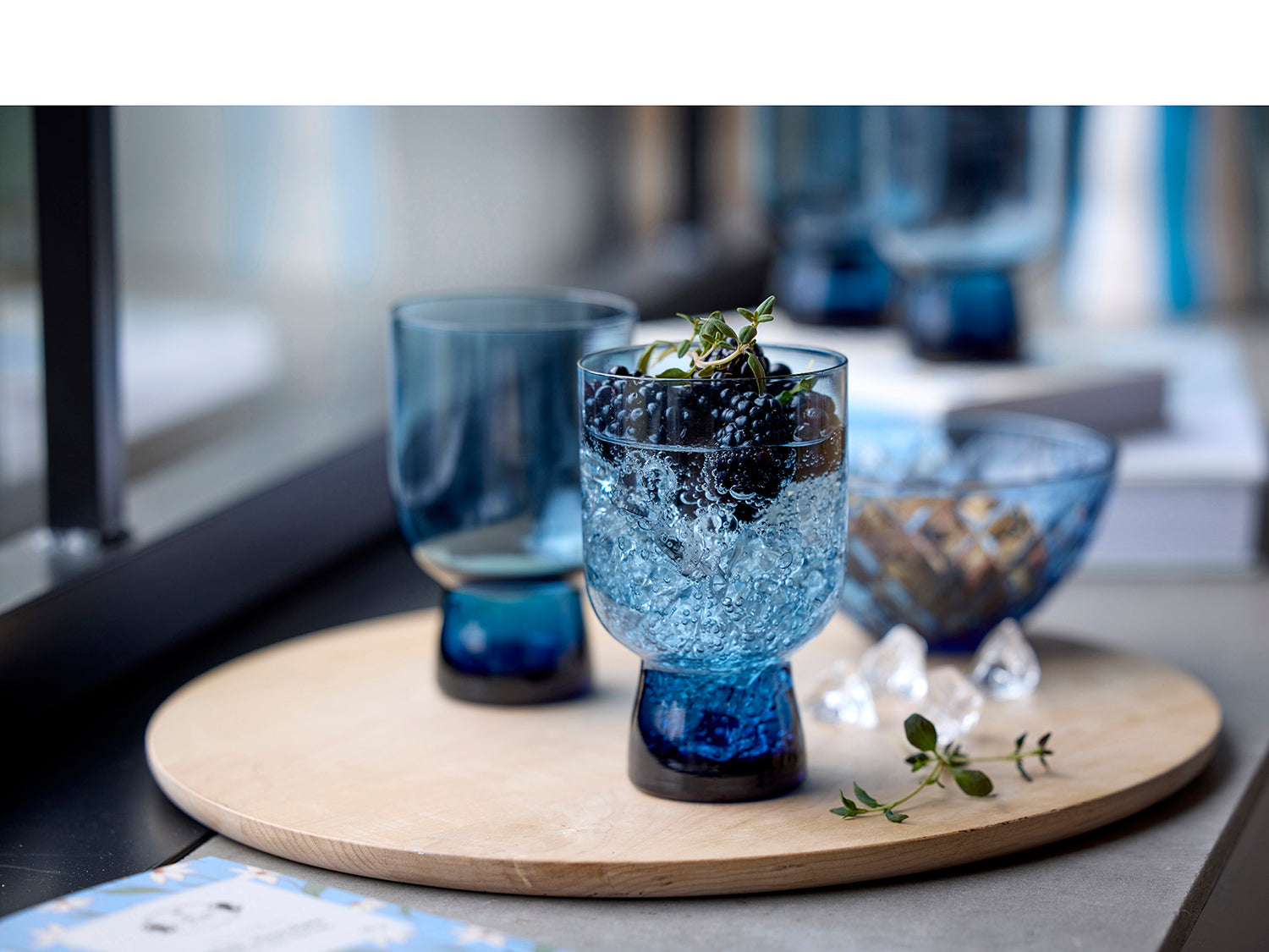Set de 4 verres à eaux SORRENTO Bleu Lyngby Glas - Mathon - 9