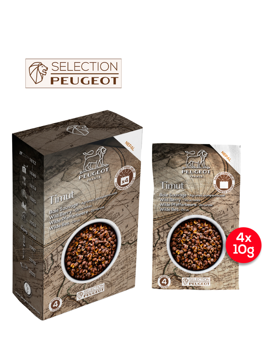 Timut Poivre sauvage du Népal, 40g - 4 sachets fraicheur de 10g Peugeot - Mathon - 1
