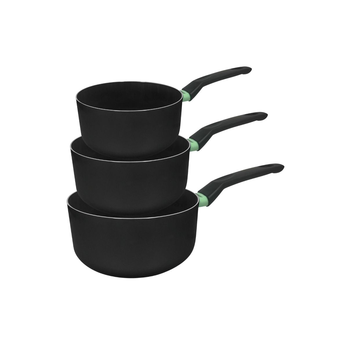Set de 3 casseroles antiadhésives céramique 16, 18 et 20 cm  Brandao Fackelmann - Mathon - 1