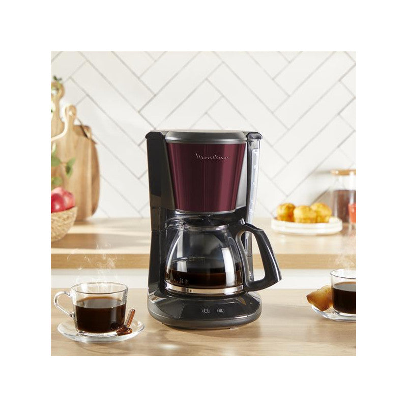 Cafetiere 1000w 1,25l 10-15 Tasses Subito Noir Rouge Bordeaux   - Fg5s05e0 Moulinex - Mathon - 4