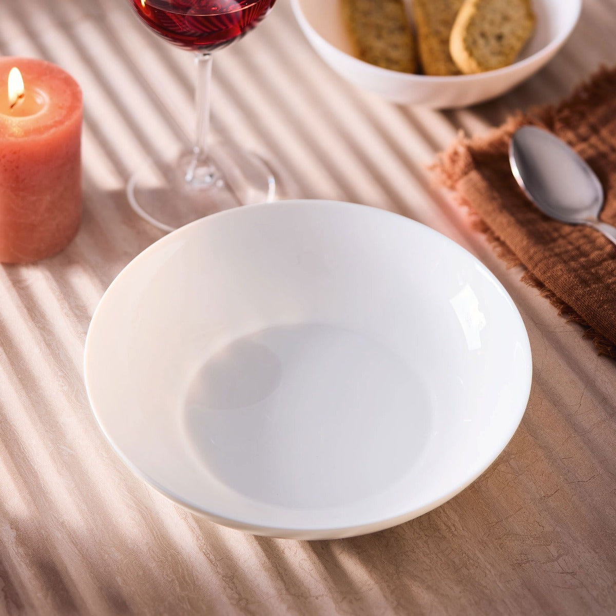 4 assiettes creuses blanches 20 cm Apy Luminarc - Mathon - 2