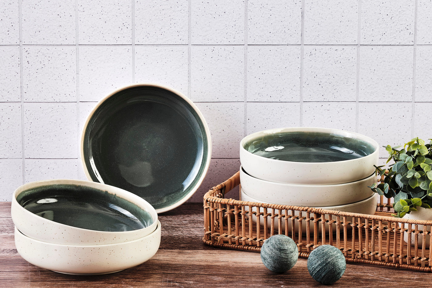 Bol OXYGEN Ø22cm - 6 pièces - Vert de gris Björn - Mathon - 2