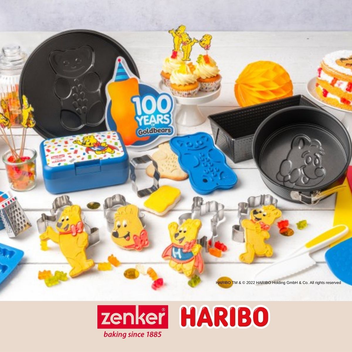 Lot de 2 emporte-pièces en inox motif ourson doré Zenker Haribo Zenker - Mathon - 9