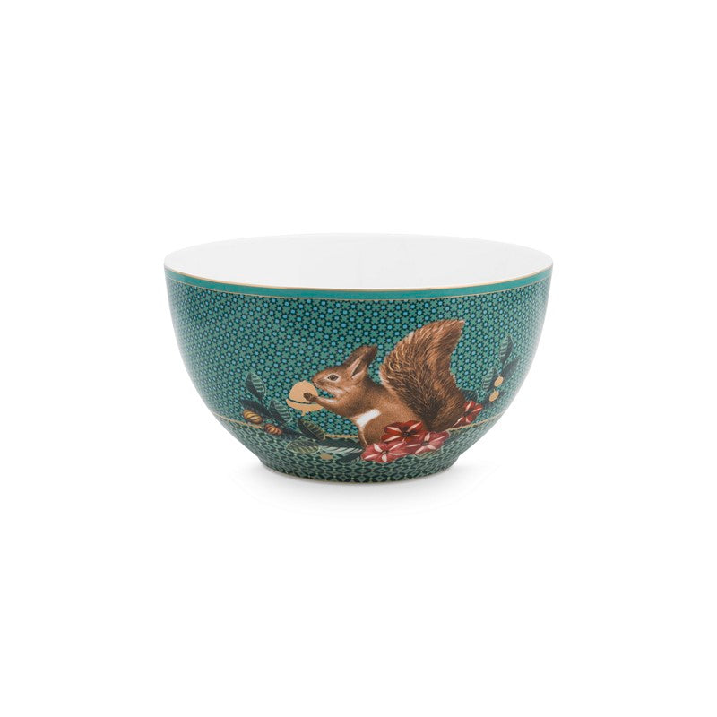 Lot de 6 Bols Winter Wonderland Ecureuil Vert 15cm Pip Studio - Mathon