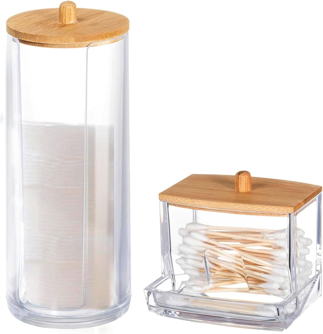 Kit Démaquillant 2 Pièces avec Couvercles en Bambou Vendos85 - Mathon