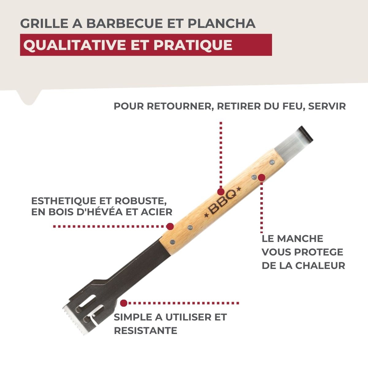 Pince à barbecue 39 cm  BBQ Edition Fackelmann - Mathon - 4