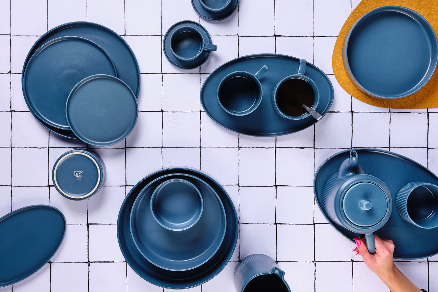 Assiette SCANDI Ø21,5cm - 4 pièces - Marine Björn - Mathon - 6