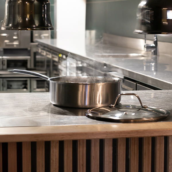 Sauteuse tout inox Triply 24 cm et couvercle en verre Menastyl - Mathon - 2