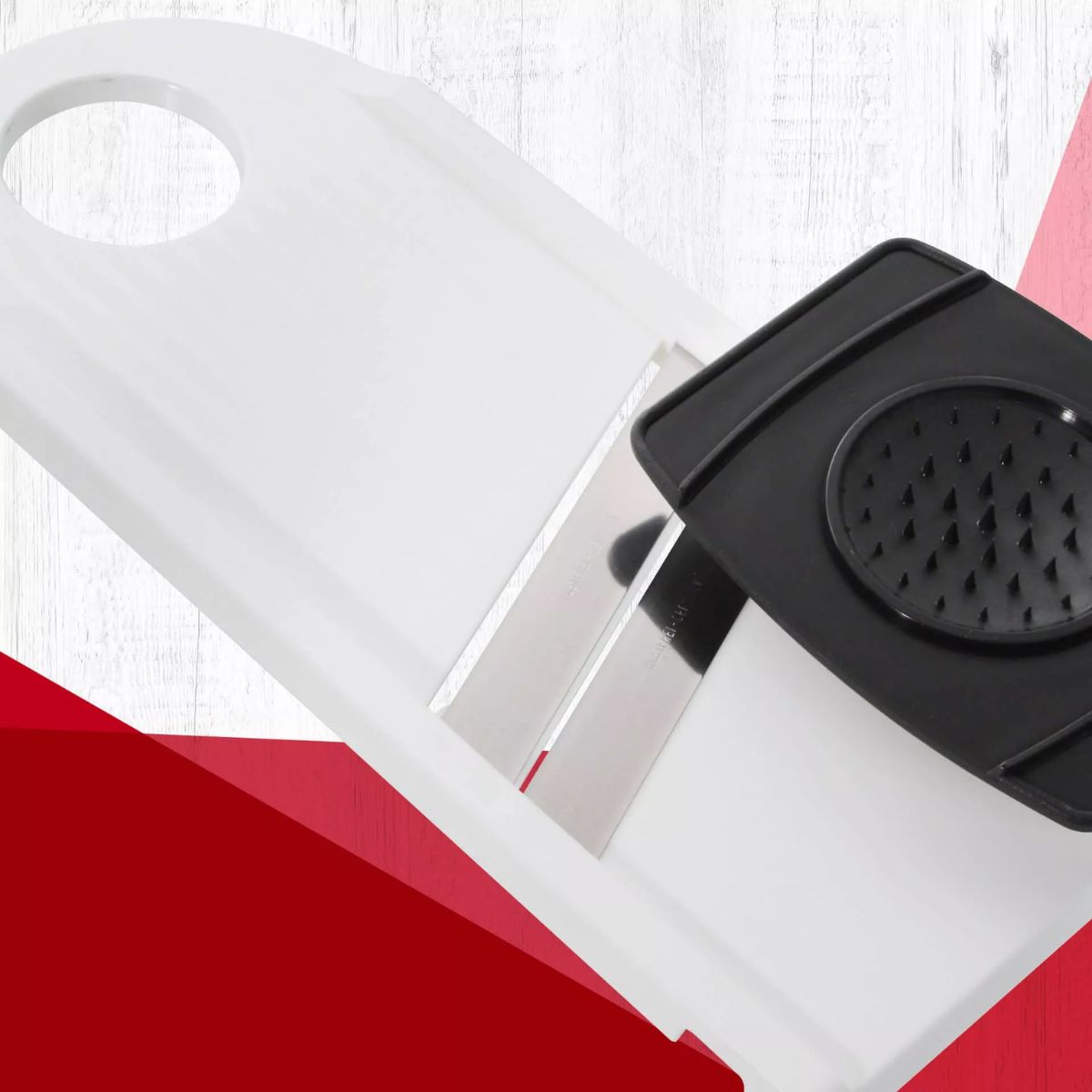 Ensemble de 2 Mandolines de cuisine manuelle double lame avec protège main  Basic Fackelmann - Mathon - 2