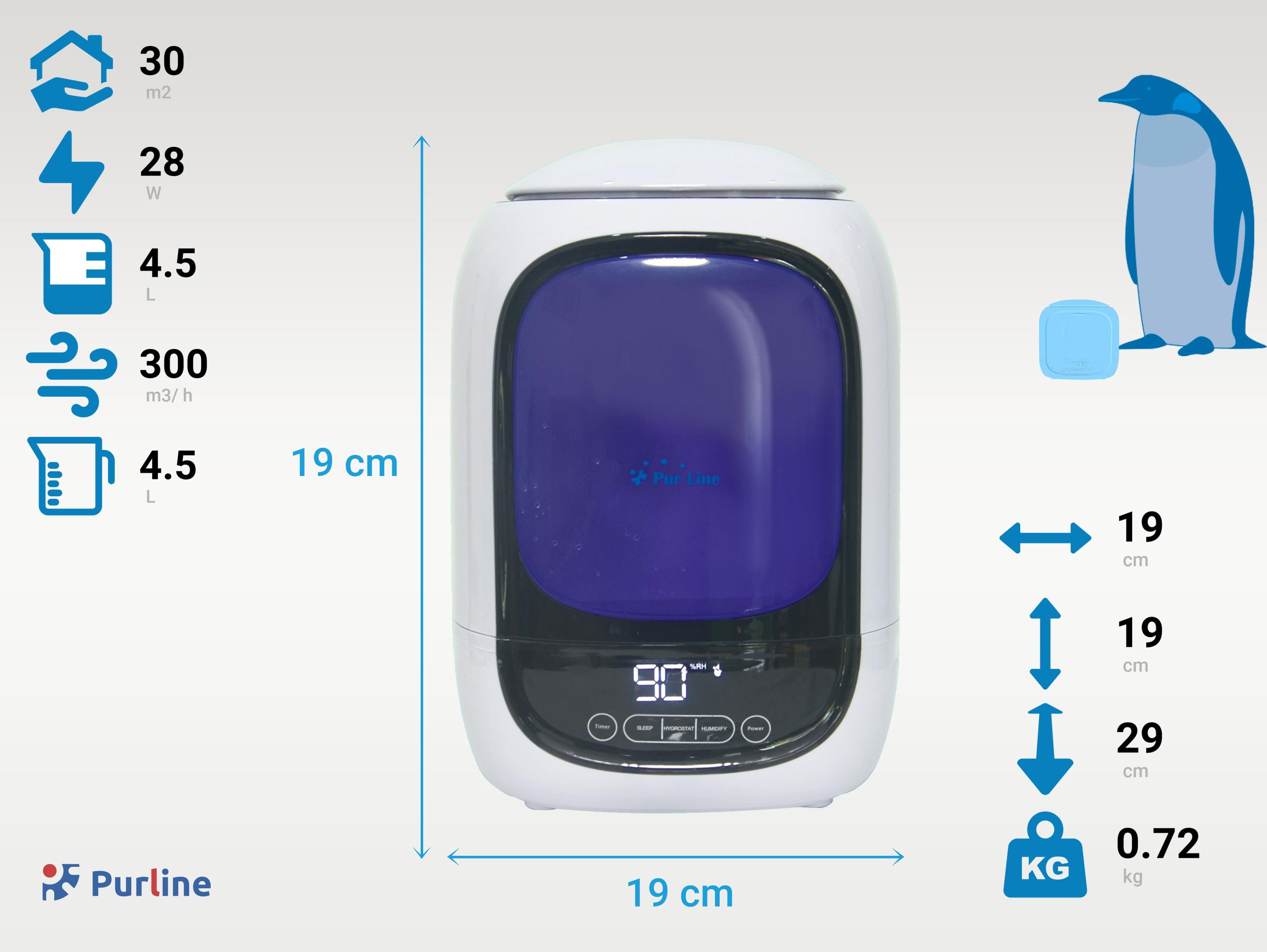 Humidificateur à ultrasons à vapeur pour 30 m² Purline - Mathon - 5