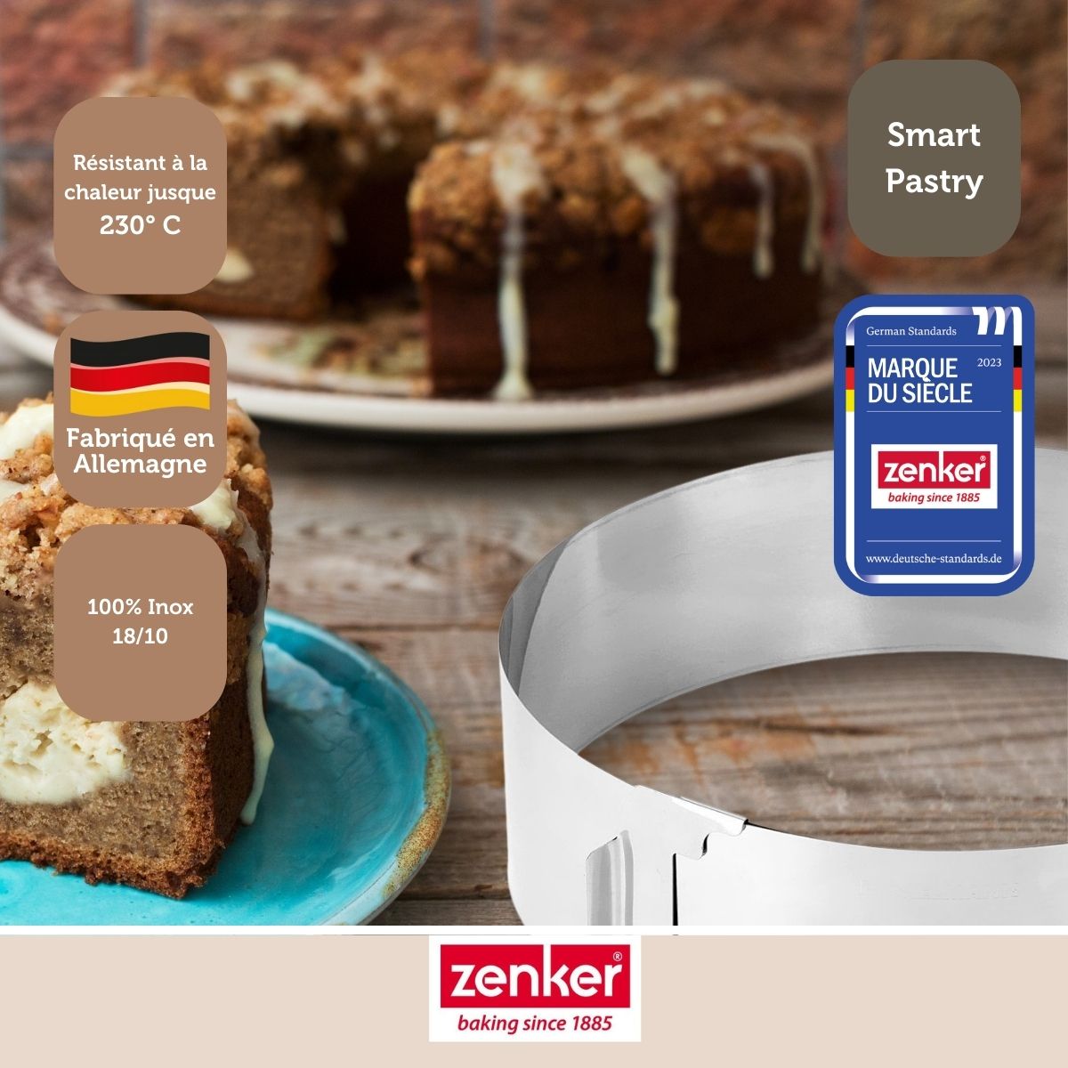 Cercle à pâtisserie réglable Zenker Smart Pastry Zenker - Mathon - 2
