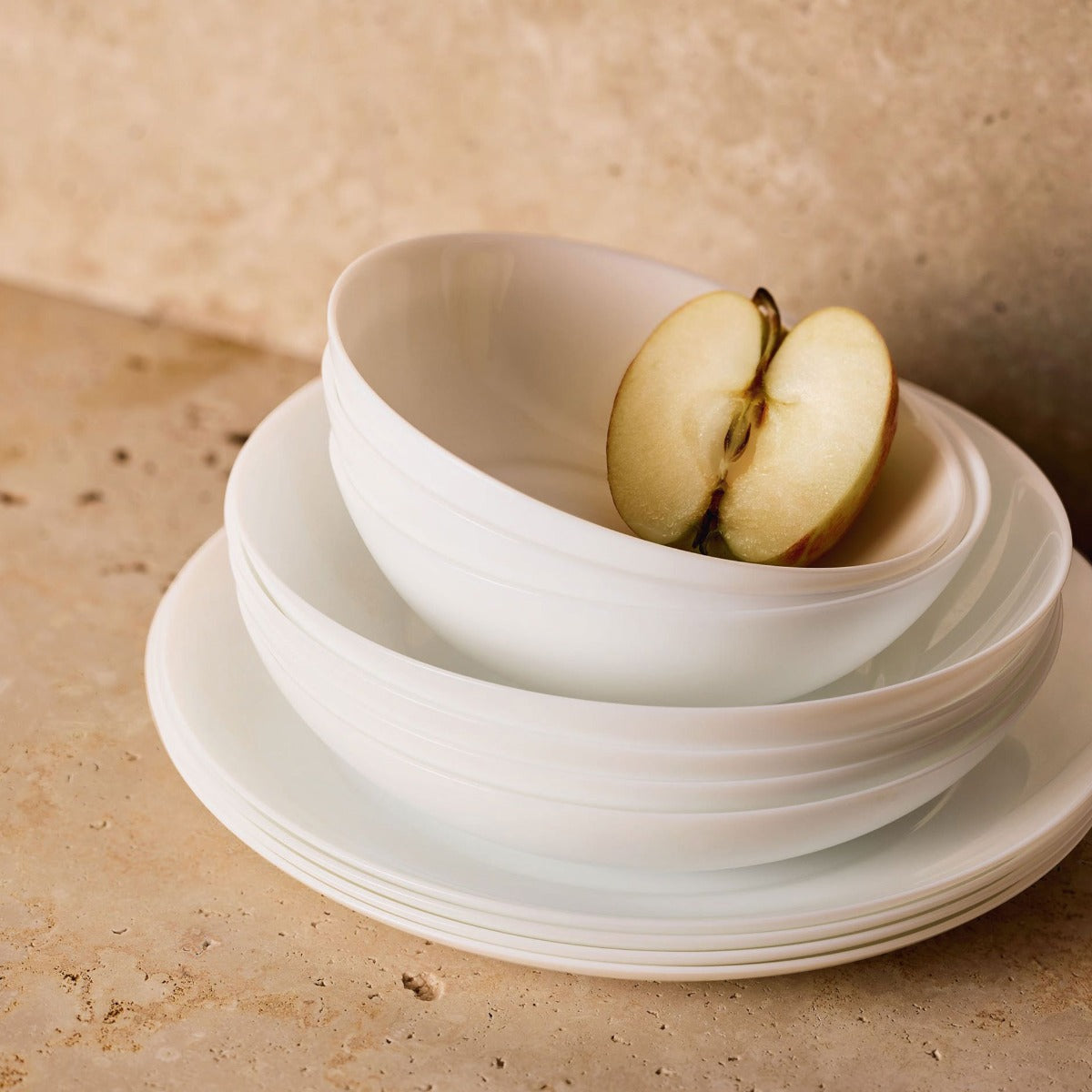 4 assiettes creuses blanches 20 cm Apy Luminarc - Mathon - 5