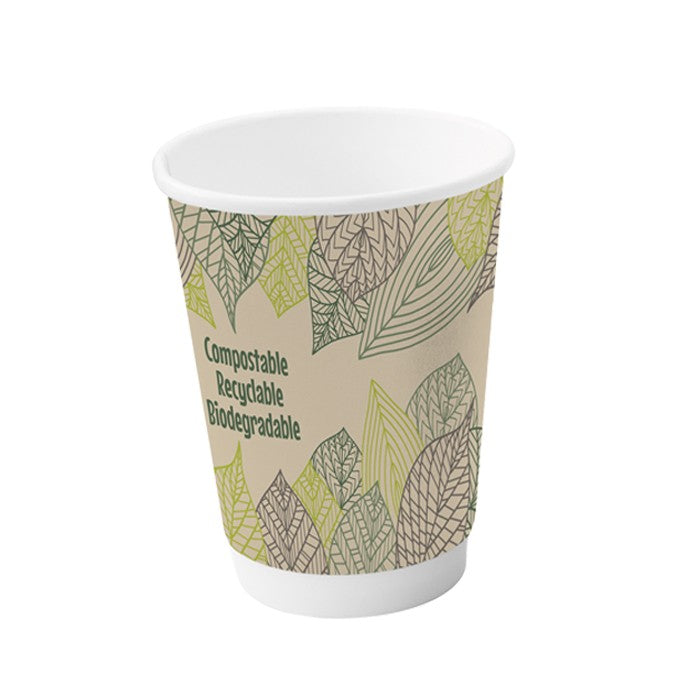 Gobelet carton PLA double paroi 590 ml Diam: 9 cm 9 x 6 x 15,9 cm - 25 unités FirstPack - Mathon