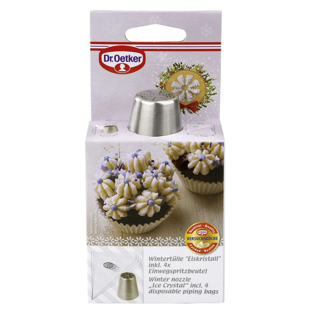 Lot de 4 poches à douille et embout cristal de glace en inox  Baker Edition Dr. Oetker - Mathon - 7
