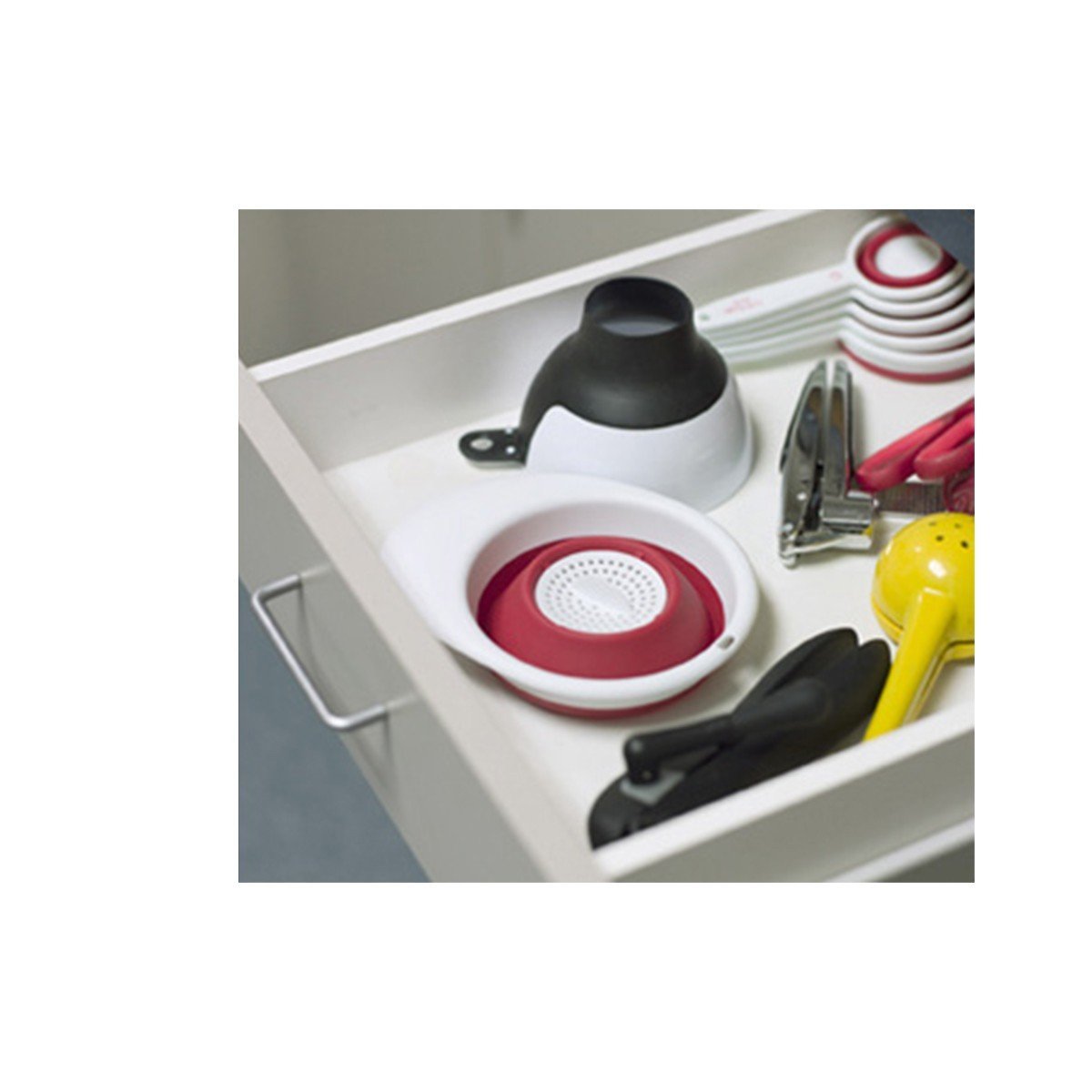 Entonnoir pliable avec filtre blanc plastique 20 x 15 x 3.5 Astuceo - Mathon - 2