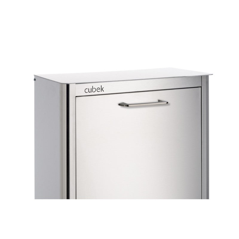 Poubelle de tri sélectif cubek en acier inoxydable. 3 compartiments de 20 litres. Don Hierro - Mathon - 4