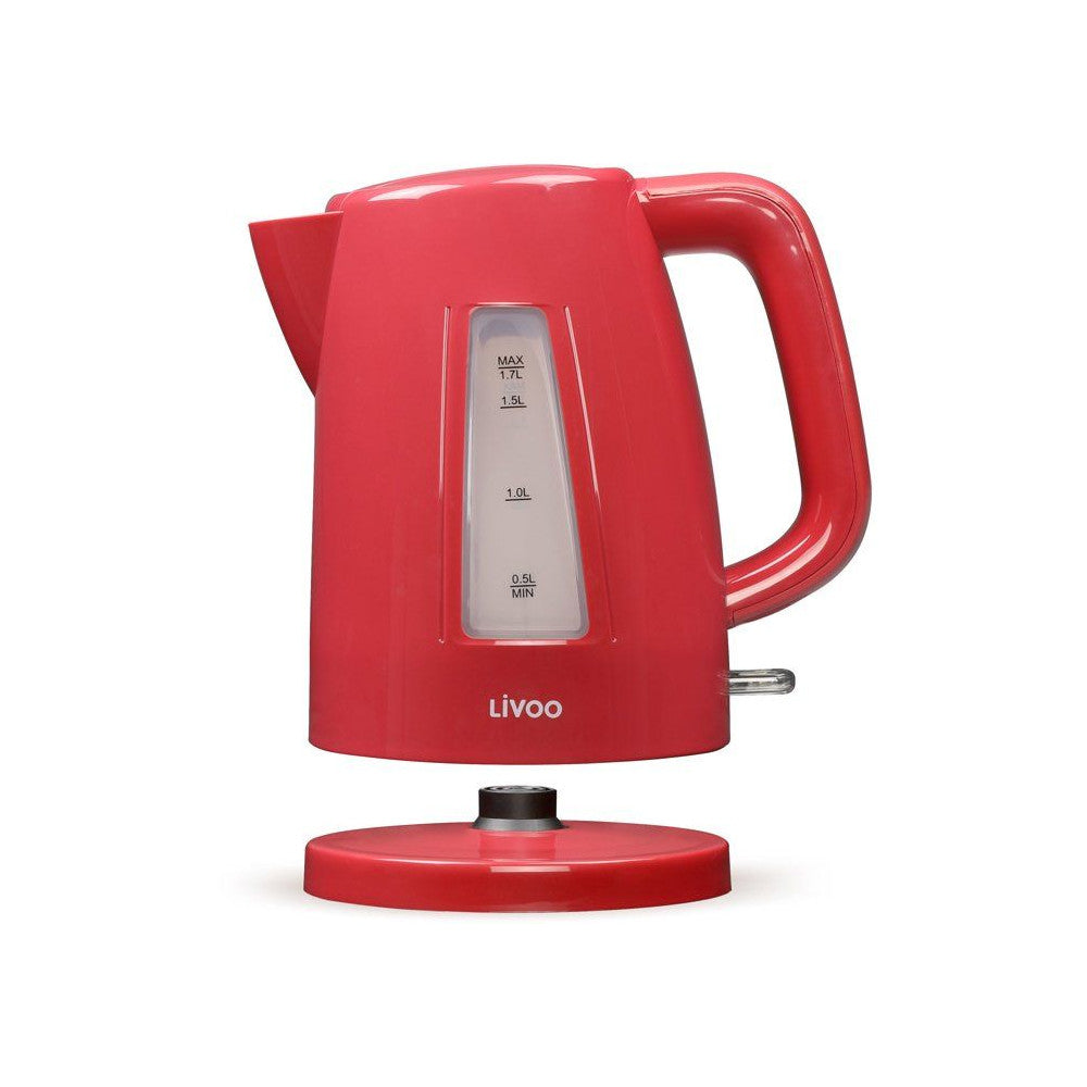 Bouilloire - Livoo - Dod184rc - 2200 W - 1,7 L - Socle 360° - Rouge Livoo - Mathon - 2