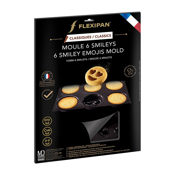 Moule 6 Smileys en silicone Flexipan - Mathon - 5