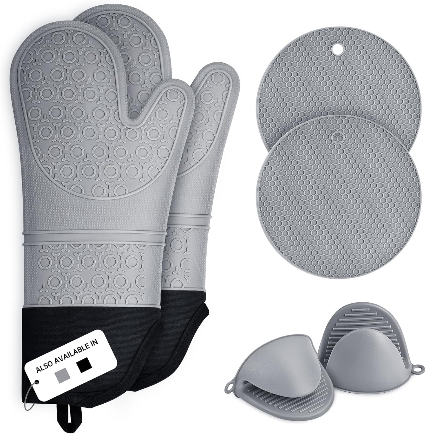 Set Gants et Manique Cuisine Silicone Anti-Chaleur Vendos85 - Mathon
