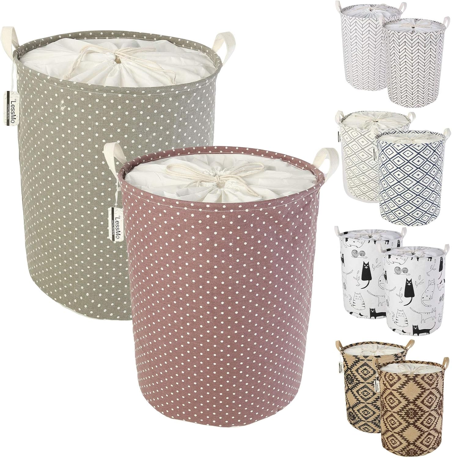 Lot de 2 Paniers à Linge Point 40 L Vendos85 - Mathon