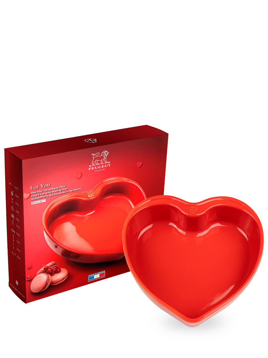 For You Plat four céramique coeur rouge 26 cm Peugeot - Mathon - 3