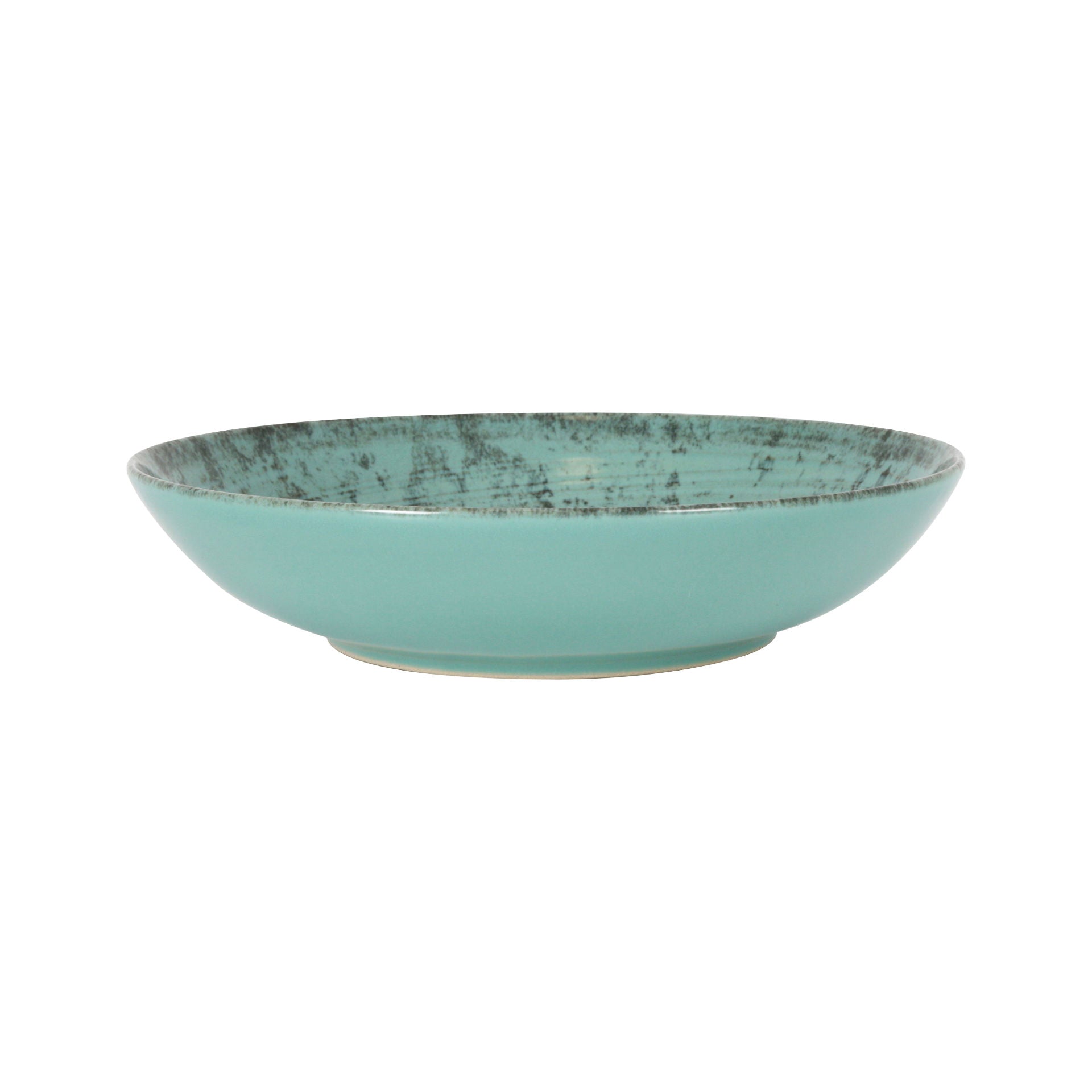 6 assiettes creuses 23cm Aspe Turquoise La Mediterranea - Mathon - 2