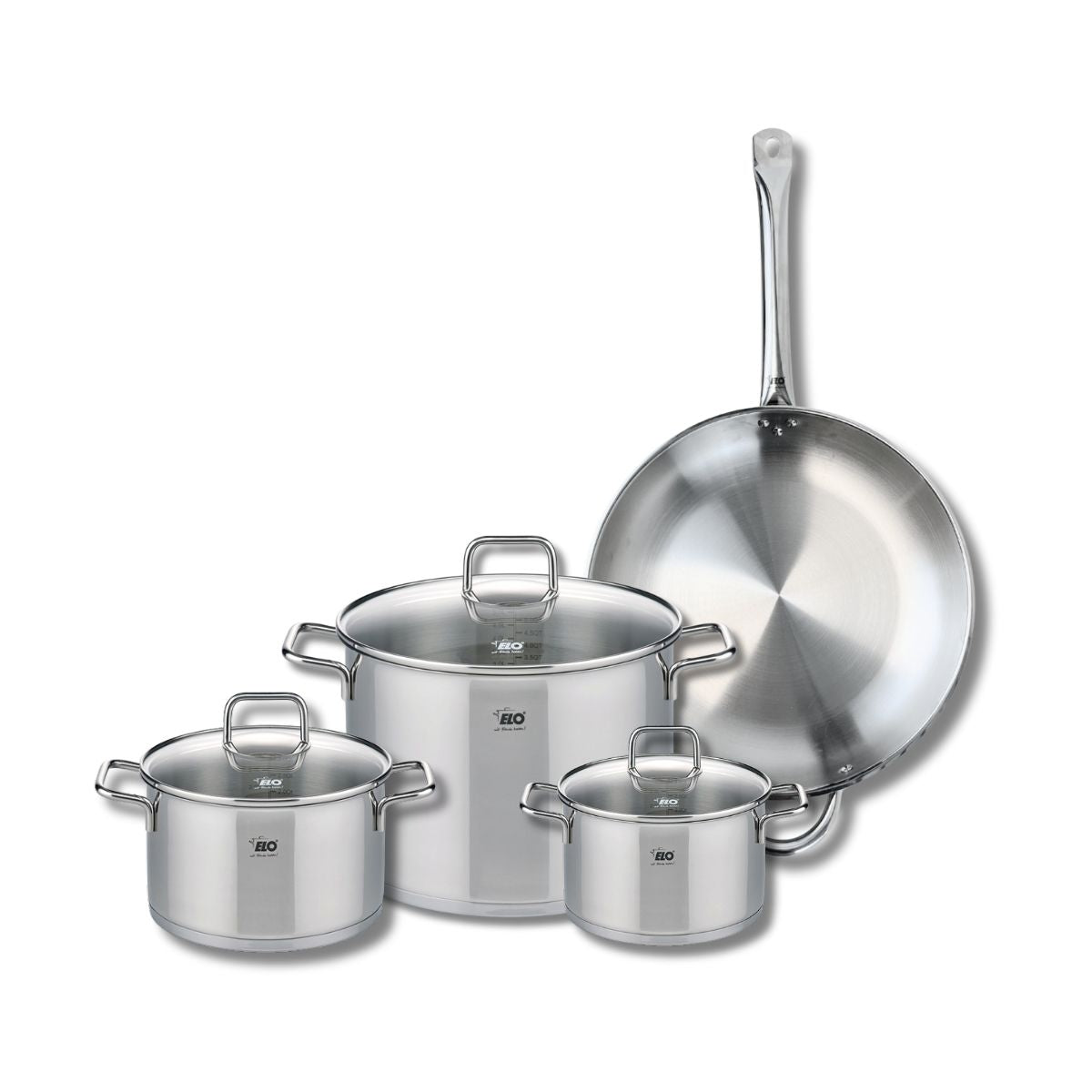 Set de 1 Poêle de cuisson 32 cm et 3 faitouts 16, 20 et 26 cm  Profi Citrin Elo - Mathon - 1