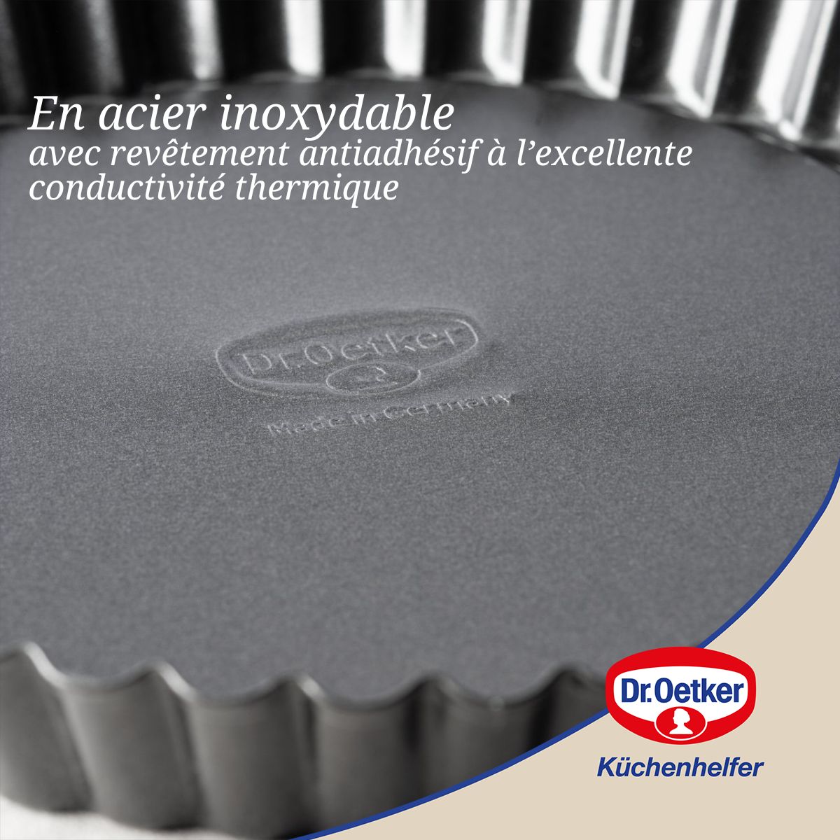 Ensemble de 2 Moules à tarte renversée 22 cm  Tradition Dr. Oetker - Mathon - 5
