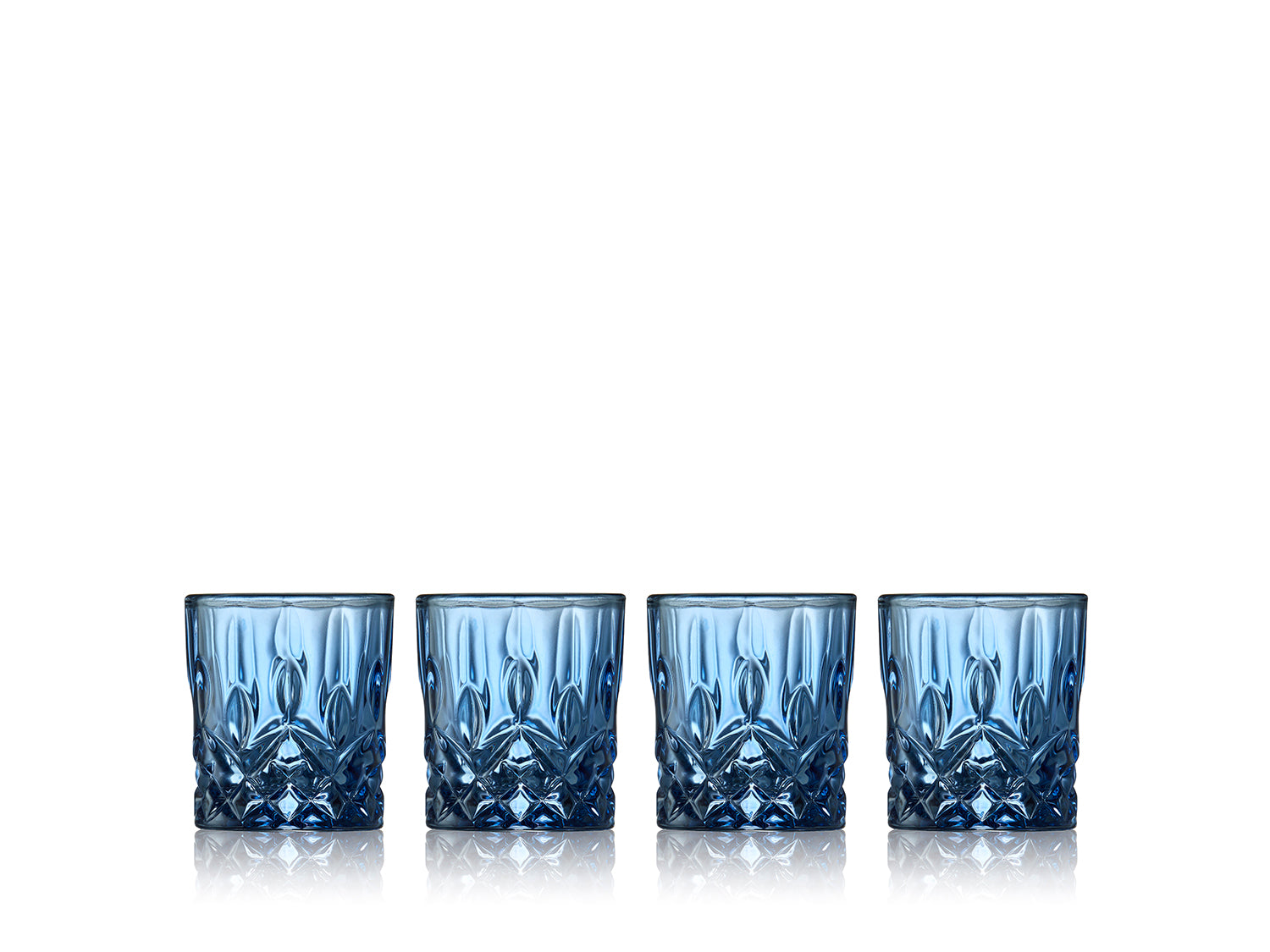 Set de 4 verres à shot SORRENTO  8cl Bleu Lyngby Glas - Mathon - 1