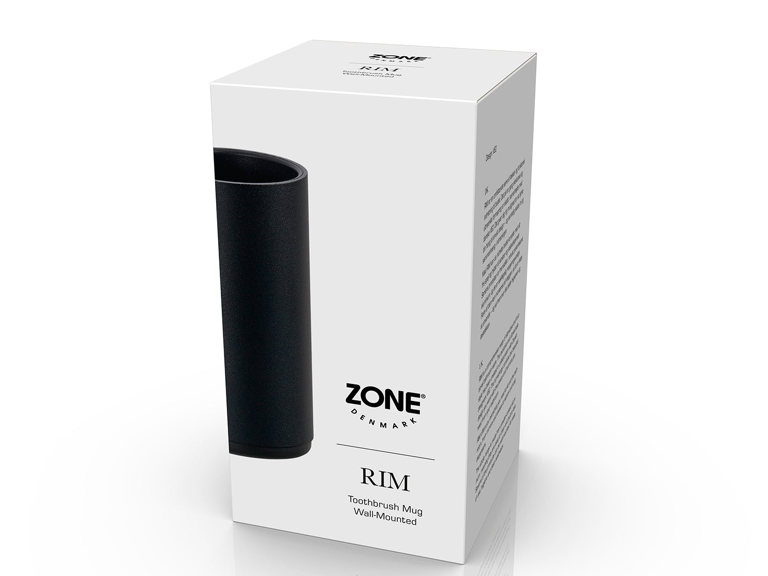 Verre à dents à accrocher RIM en aluminium et abs Noir Zone Denmark - Mathon - 2