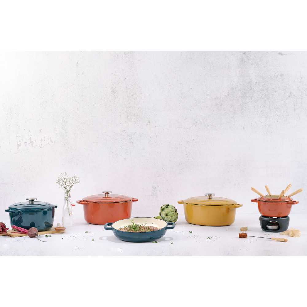 Cocotte en Fonte émaillée, FONTESTIC, Noir, D28 cm Cosy & Trendy - Mathon - 6