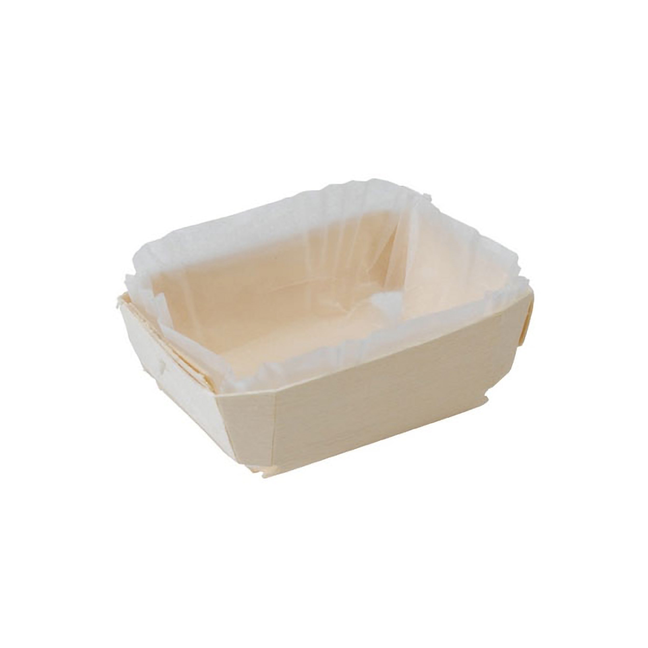 25Pcs - Moule de cuisson bois "Tristan"  avec caissette papier  185x80x40mm 600ml FirstPack - Mathon - 1