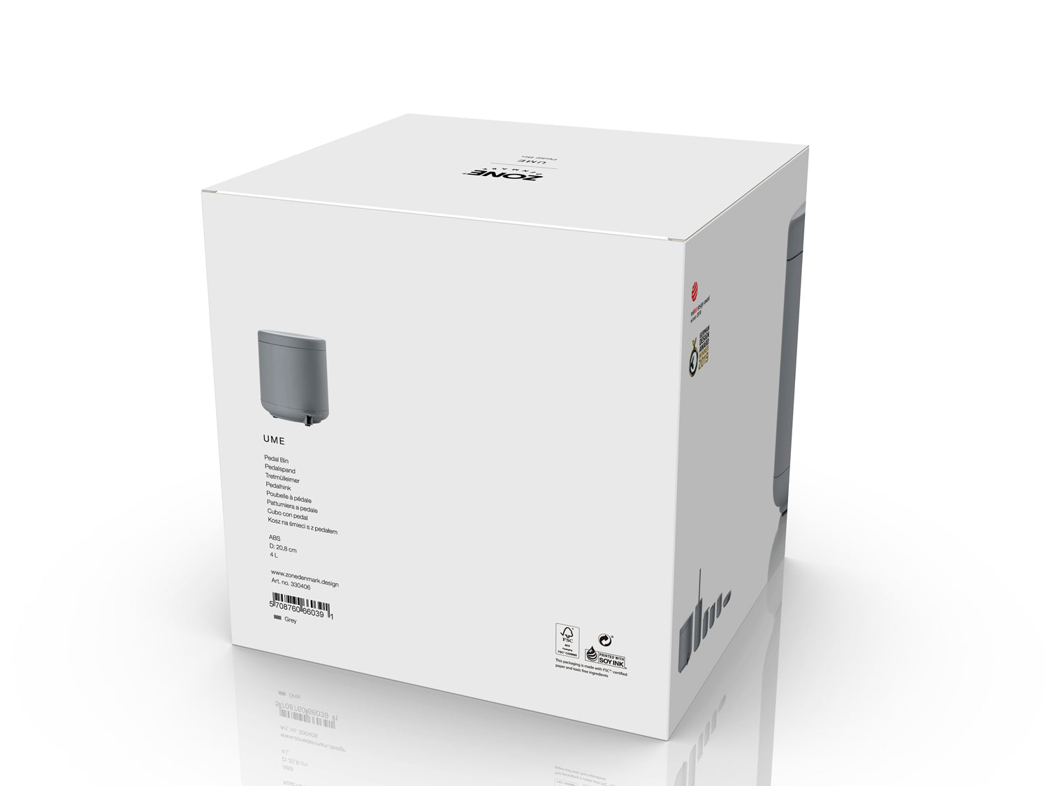Poubelle à pédale UME en abs Gris Zone Denmark - Mathon - 4