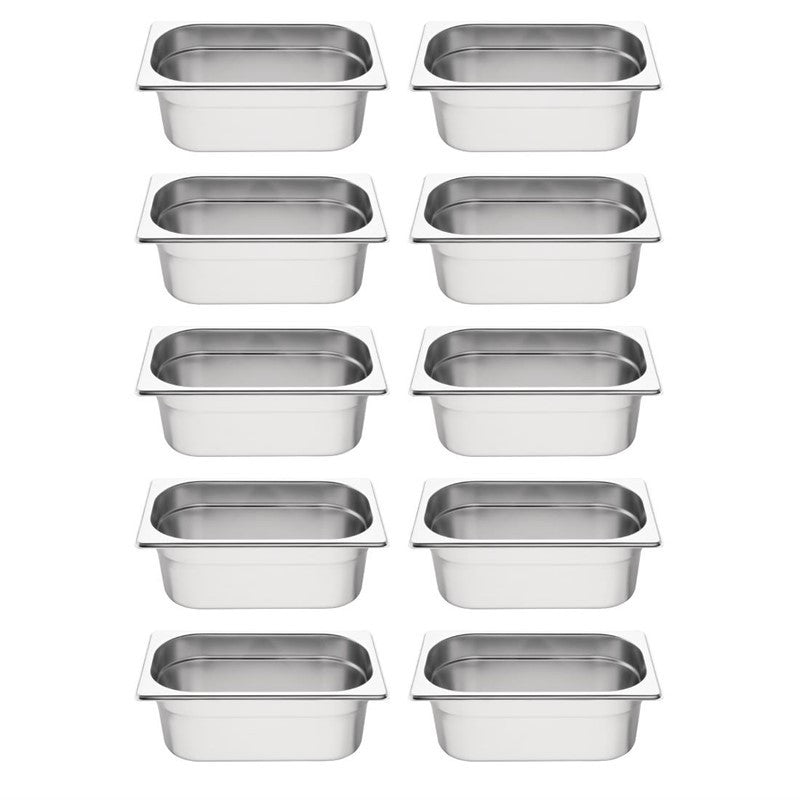 Bac Inox GN 1/4 Lot de 10 - Vogue - Mathon - 3