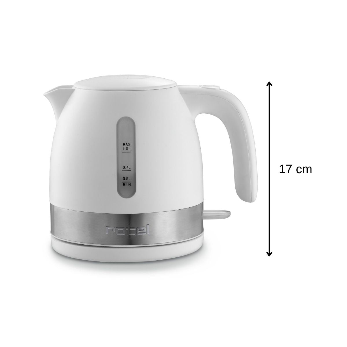 Bouilloire électrique plastique cerclée inox sans fil 1 litre Rotel Rotel - Mathon - 3
