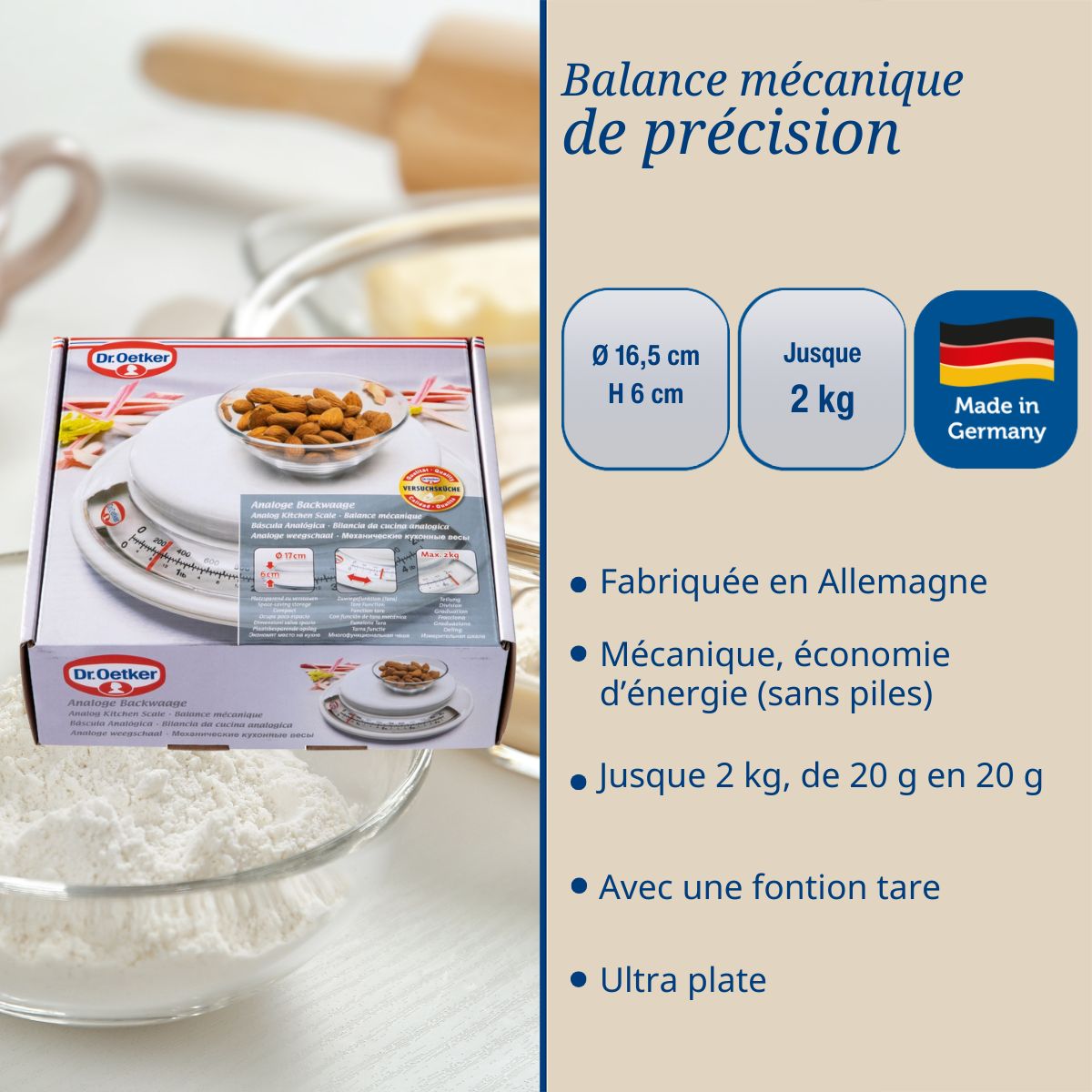 Balance de cuisine sans pile 2 kg Dr. Oetker Baker Edition Dr. Oetker - Mathon - 3
