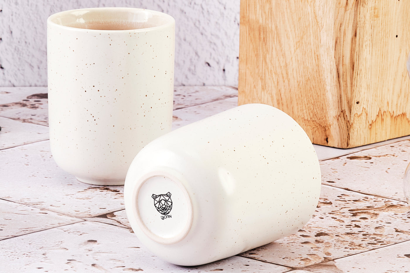 Lot de 6 mugs en grès rose 30cl Björn - Mathon - 5