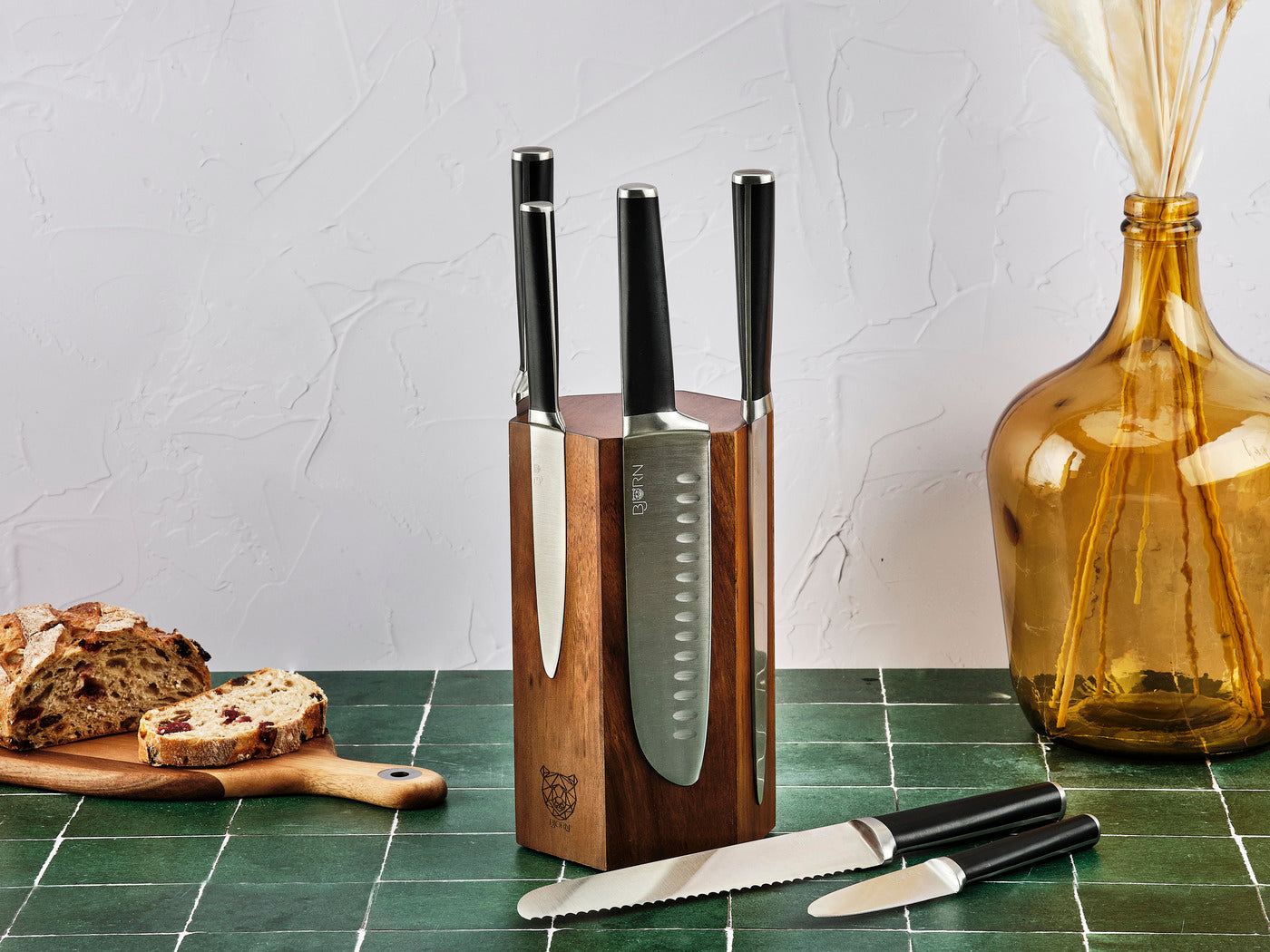 Lot de 7 couteaux de cuisine en inox noir D Björn - Mathon - 2