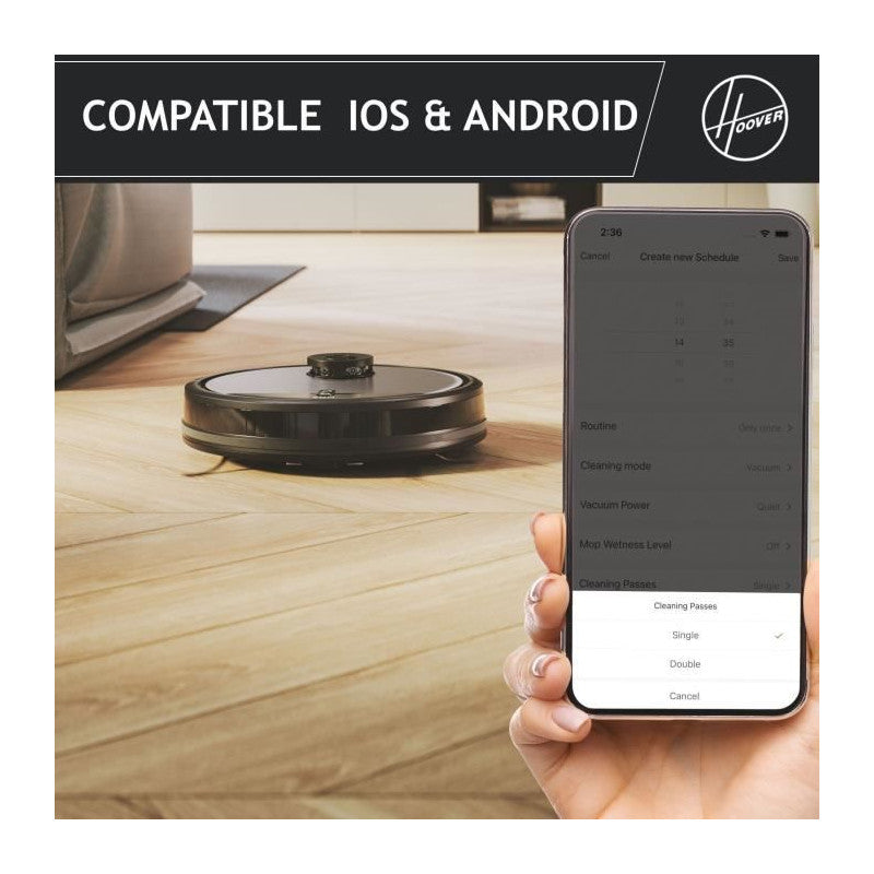 Hg510d Aspirateur Robot Dry - Wifi - Navigation Laser - Brosse Xl - Autonomie 90min - Puissant - Ultra Silencieux 68 Dba Hoover - Mathon - 6