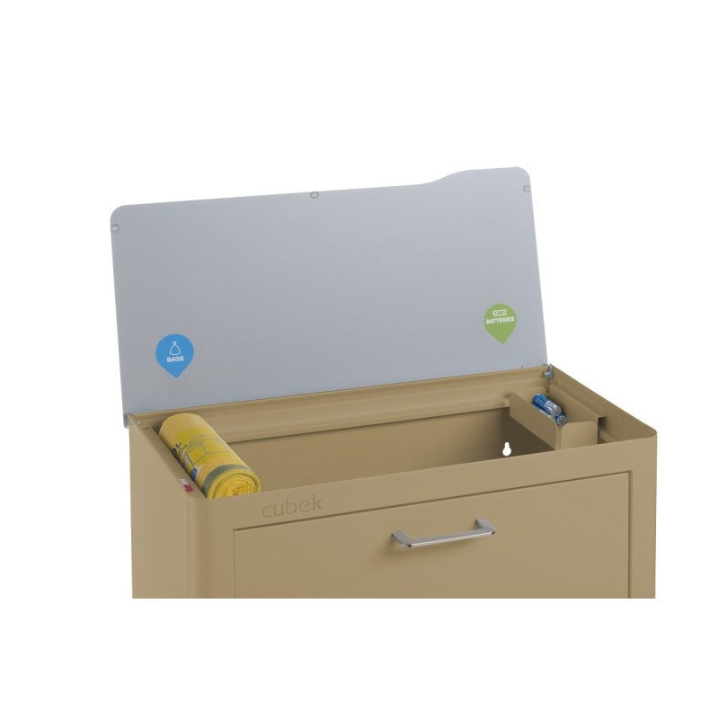 Poubelle cuisine de tri sélectif CUBEK, 4 compartiments de 20 litres, Couleur Sable Don Hierro - Mathon - 4
