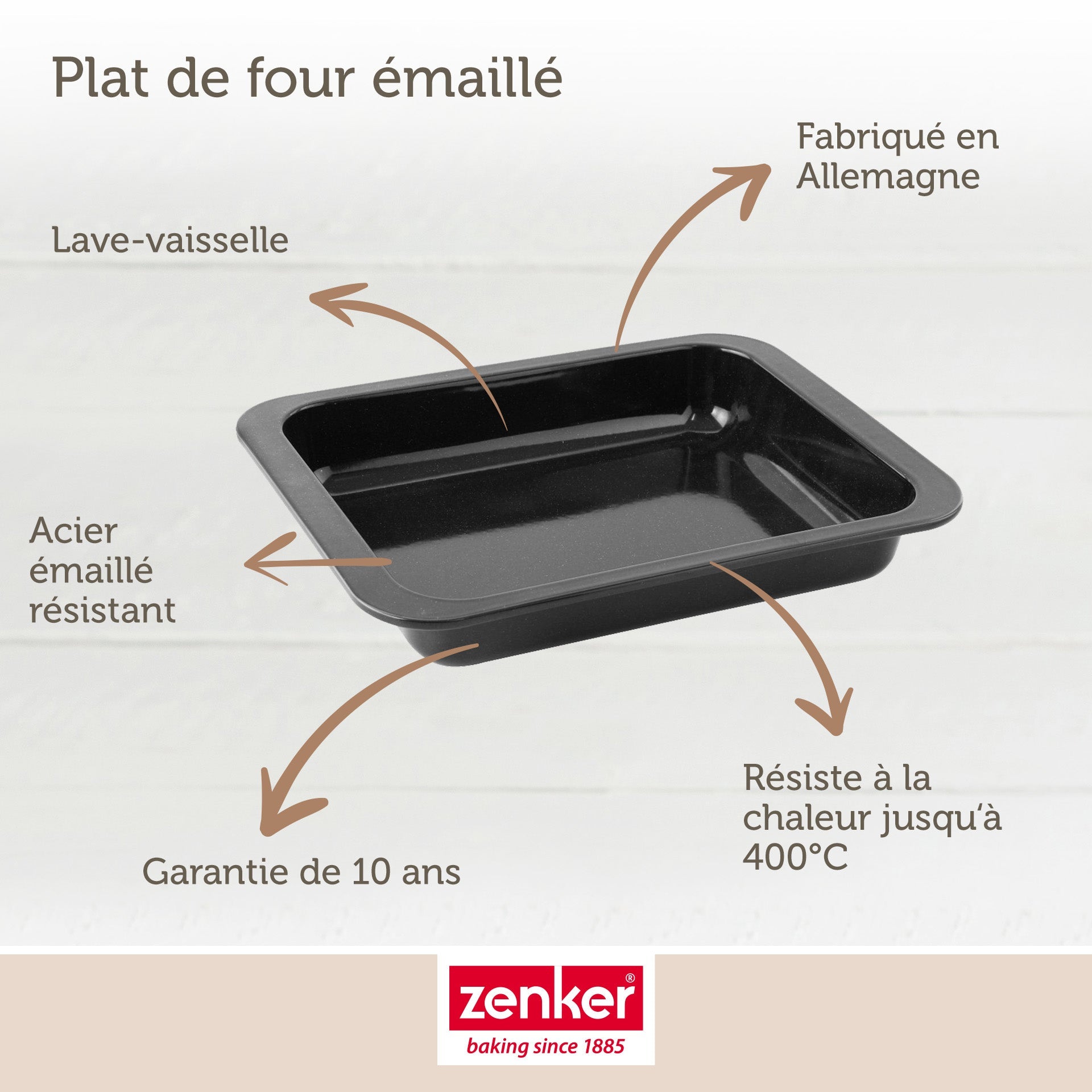 Ensemble de 2 Plats à four rectangulaire 33 x 25 x 5 cm Zenker Special Cooking Zenker - Mathon - 3