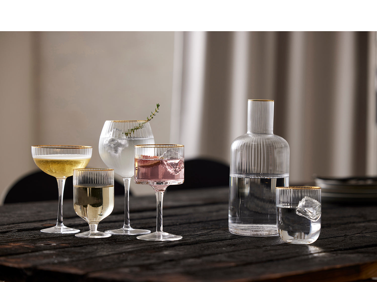 Décanteur Palermo Gold en Transparent Lyngby Glas - Mathon - 10