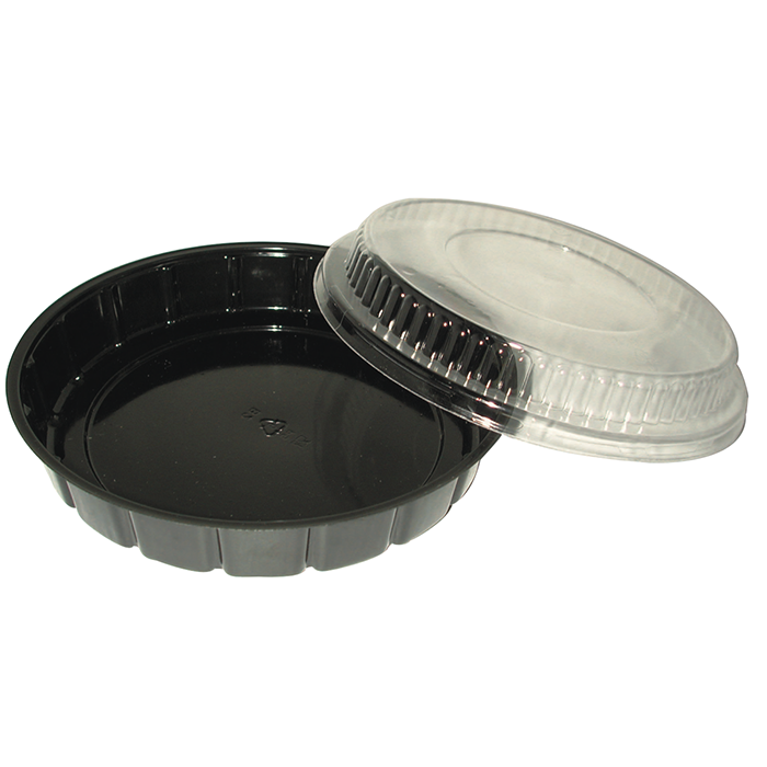 125Pcs - Saladier plastique PS rond noir  H30mm 600ml FirstPack - Mathon