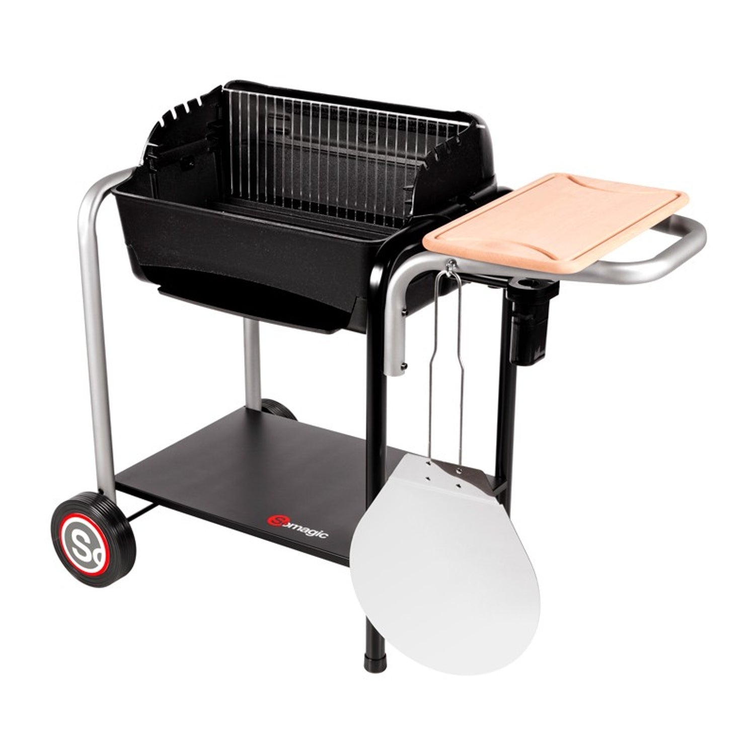 Barbecue au charbon de bois ROMA avec cuisson pizza Somagic - Mathon - 4