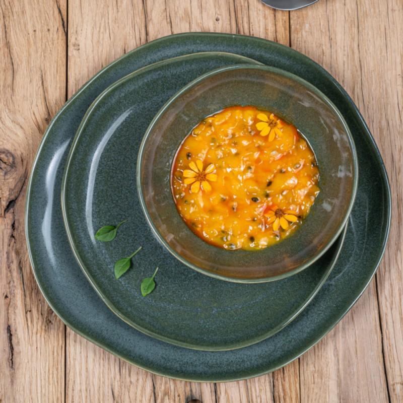 Assiette plate Symphony vert 27 cm (lot de 6) Table passion - Mathon - 3