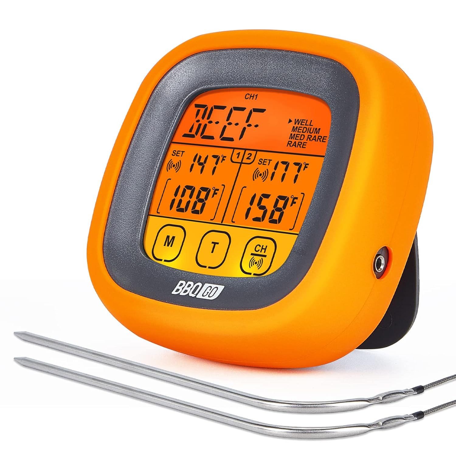 Thermomètre à Viande avec Écran Tactile 2 en 1 orange Vendos85 - Mathon