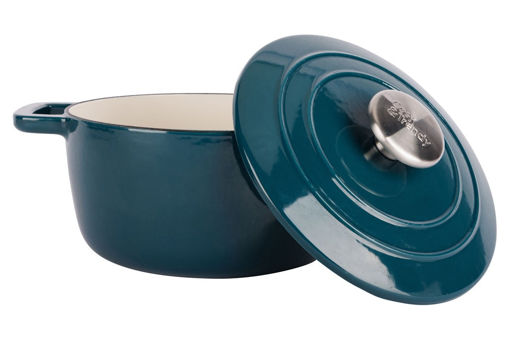 Cocotte en Fonte émaillée, FONTESTIC, Bleu canard, D20 cm Cosy & Trendy - Mathon - 2