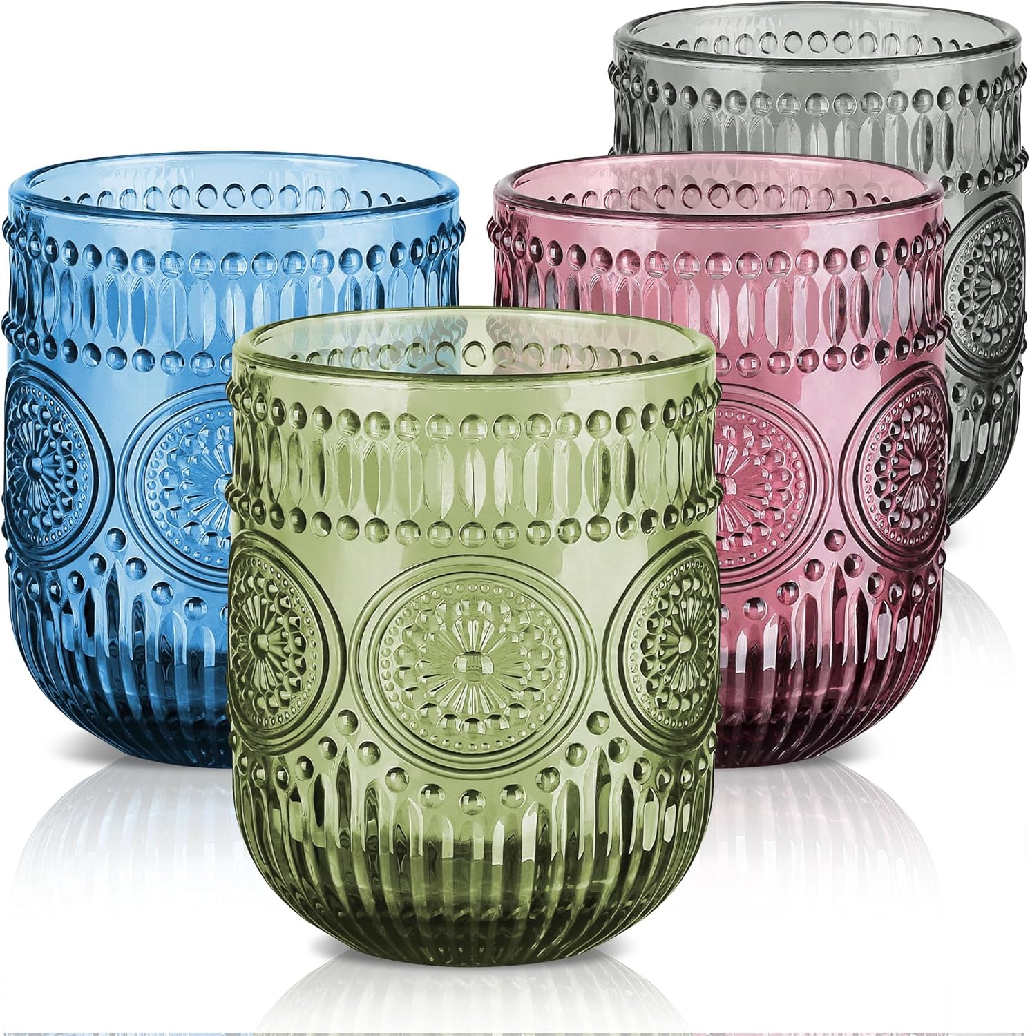 Lot de 4 Verres Tumblers Tournesol – Vintage et Élégants Vendos85 - Mathon