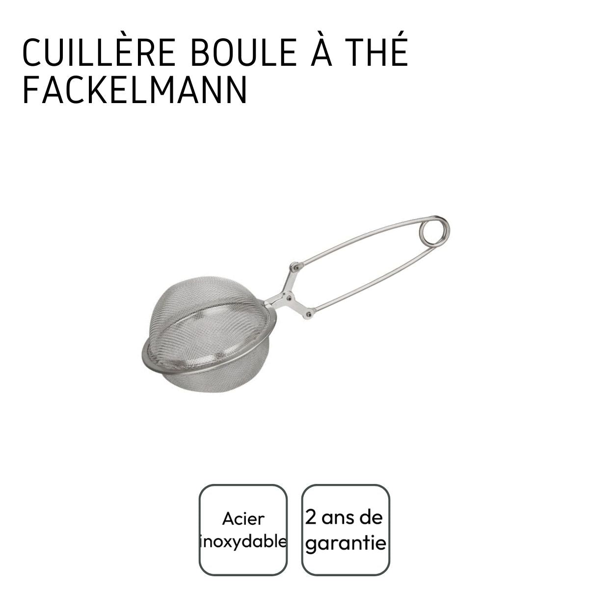 Boule à thé type pince à thé en inox 18,5 cm Fackelmann - Mathon - 4