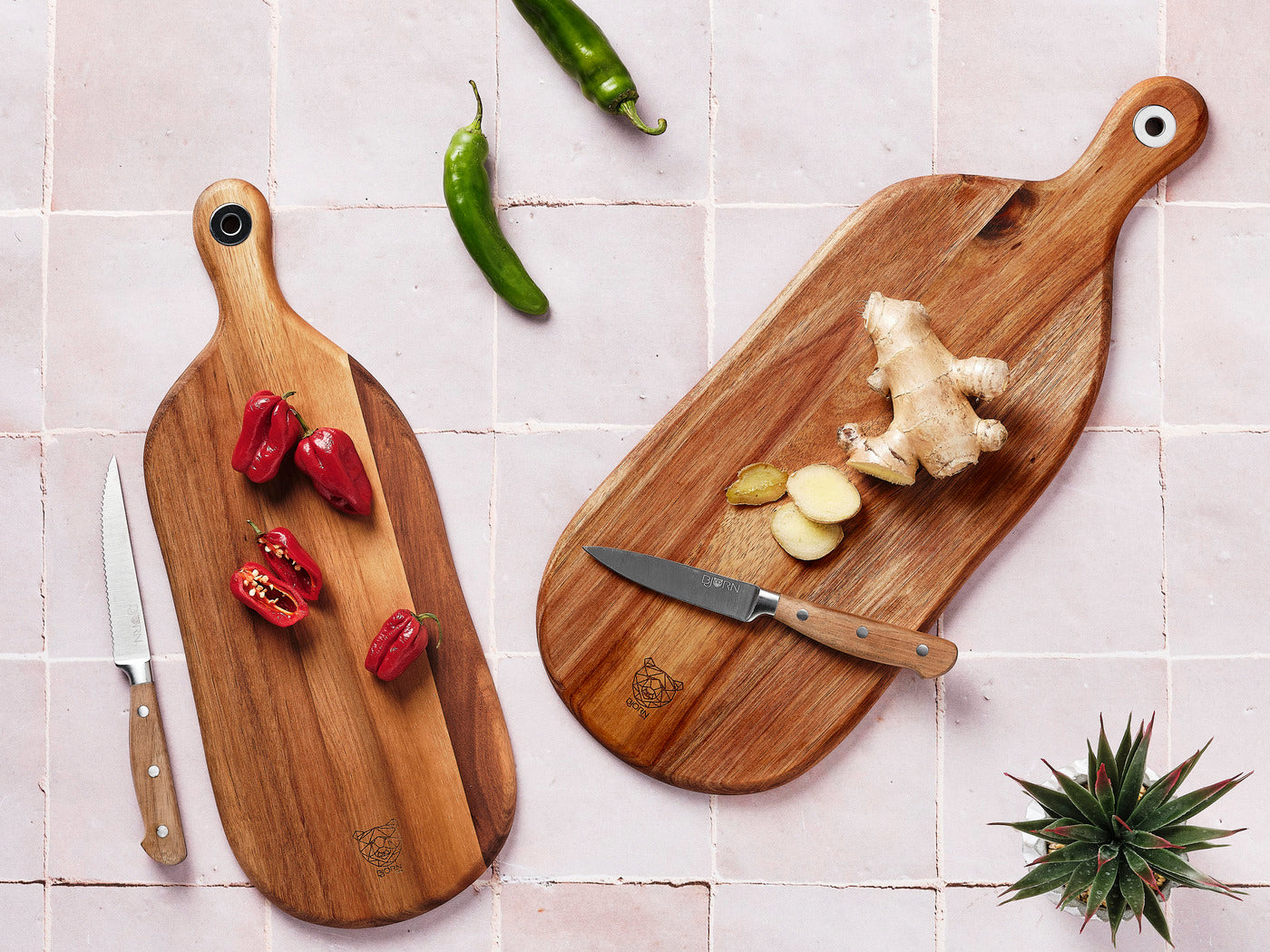 Planche à découper en bois d'acacia FREJA - 48 x 19cm Björn - Mathon - 5